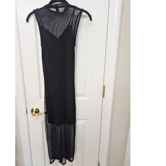 Forever 21 Dress Size S Midi Fishnet Conceal And Reveal Sexy Club Concert Goth - Picture 1 of 10